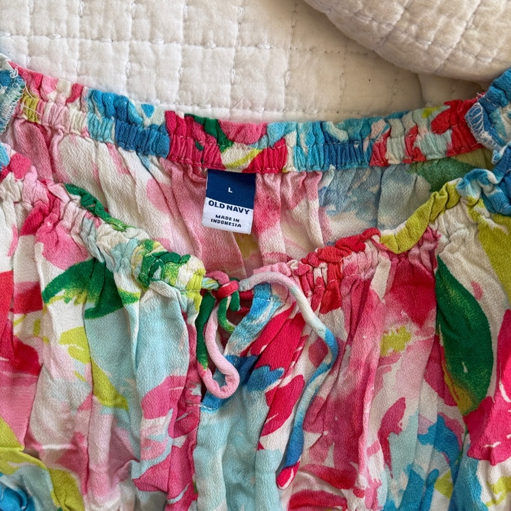 Old Navy Colorful Floral Blouse - Picture 2 of 2